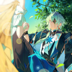 This is a pixiv picture whose title is 共鳴.