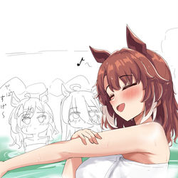 This is a pixiv picture whose title is 温泉.