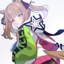 This is a pixiv picture whose title is アーモンドアイ.