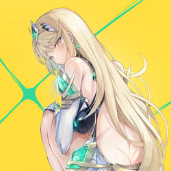 This is a pixiv picture whose title is ヒカリちゃんの背中.