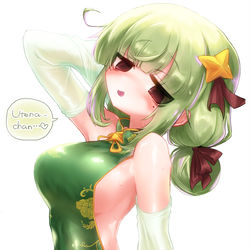 This is a pixiv picture whose title is チャイナドレスキウィちゃん.