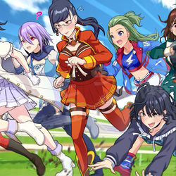 This is a pixiv picture whose title is Skeb依頼絵「担当ウマ娘の勝負服を着て模擬レース！」.