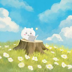 This is a pixiv picture whose title is Day35 草検勉強中のちいちゃん.