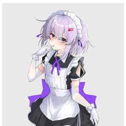 This is a pixiv picture whose title is ミニスカートメイド雫ちゃん.