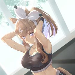 This is a pixiv picture whose title is トレーニング上がり.