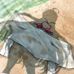 This is a pixiv picture whose title is 👙🌊♥️♥️.