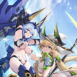 This is a pixiv picture whose title is 莱茵&伊瑟尔.
