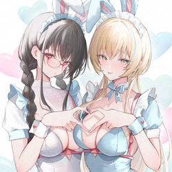 This is a pixiv picture whose title is メイドバニー.