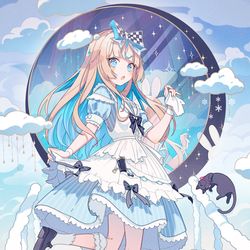 This is a pixiv picture whose title is 世にもウサギなアリスの旅.