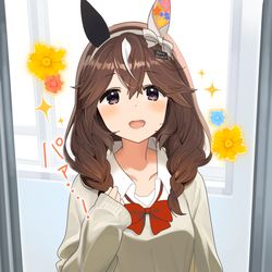 This is a pixiv picture whose title is 花の咲くような笑顔.