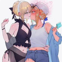 This is a pixiv picture whose title is セイバー百合.