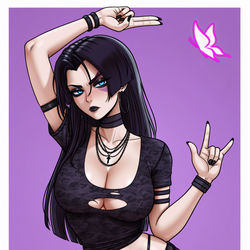 This is a pixiv picture whose title is Goth Psylocke.