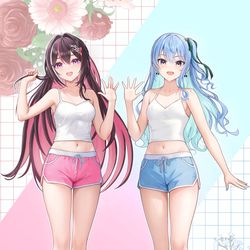 This is a pixiv picture whose title is ショーパン キャミ  AS_tar.