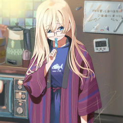 This is a pixiv picture whose title is 金髪ボサボサ金曜日.