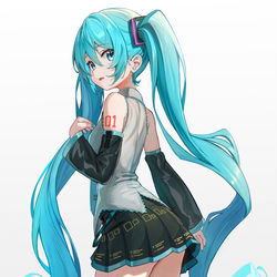 This is a pixiv picture whose title is Miku.