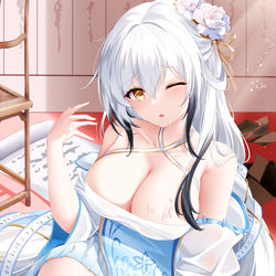 This is a pixiv picture whose title is 海天.