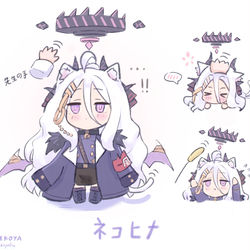 This is a pixiv picture whose title is ネコヒナ.