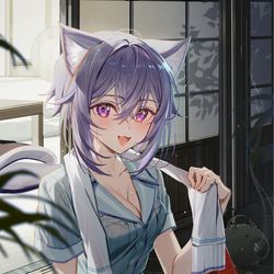 This is a pixiv picture whose title is 夕涼.