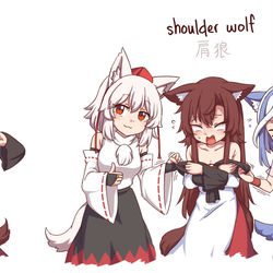 This is a pixiv picture whose title is Shoulder Wolf.