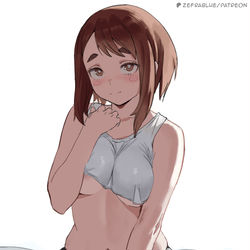This is a pixiv picture whose title is 麗日お茶子.