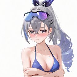 This is a pixiv picture whose title is 銀狼 | Silver Wolf.