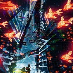 This is a pixiv picture whose title is 空の橋.