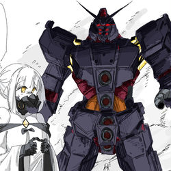 This is a pixiv picture whose title is アインちゃんとサイコガンダム.