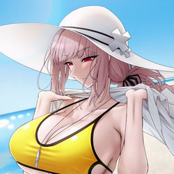 This is a pixiv picture whose title is 水着ナイチンゲール.