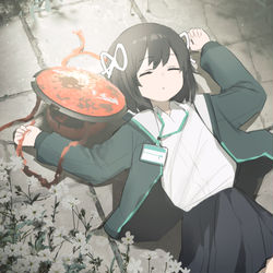This is a pixiv picture whose title is 休息.