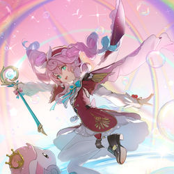 This is a pixiv picture whose title is 晨昏を穿つ虹.