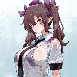 This is a pixiv picture whose title is 透けはたて.