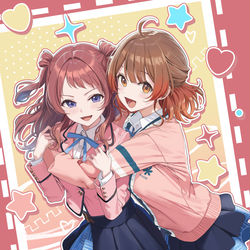 This is a pixiv picture whose title is 咲季・佑芽.