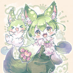 This is a pixiv picture whose title is ずんだもふ.