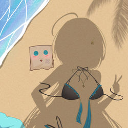 This is a pixiv picture whose title is 🤎✌️.