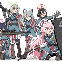 This is a pixiv picture whose title is アビドス義勇軍.