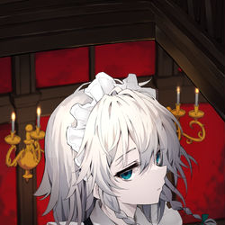 This is a pixiv picture whose title is 紅い洋館のメイド長.