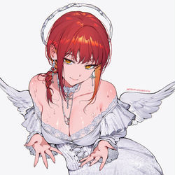 This is a pixiv picture whose title is マキマ天使のおそなえ.