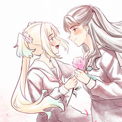 This is a pixiv picture whose title is 【ラブライブ！】るりめぐ.