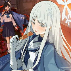 This is a pixiv picture whose title is 私と夫婦になってくれる？♡.