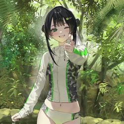 This is a pixiv picture whose title is ロックオン.