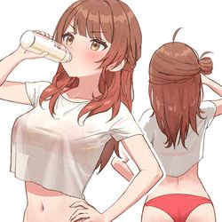 This is a pixiv picture whose title is ロングヘア佑芽ちゃん！.