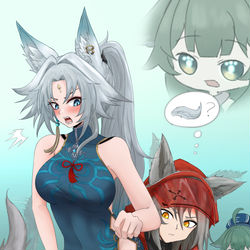 This is a pixiv picture whose title is モフはどこだ？.