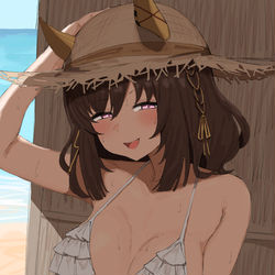 This is a pixiv picture whose title is ブエちゃんと海デート.