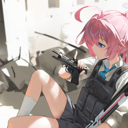 This is a pixiv picture whose title is ヒーロー、待機中.