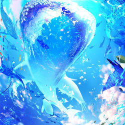 This is a pixiv picture whose title is ペンギンと空の約束.