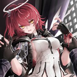 This is a pixiv picture whose title is Exusiai.