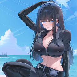This is a pixiv picture whose title is 初夏のサオリ.