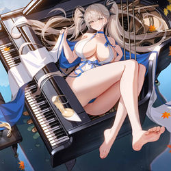 This is a pixiv picture whose title is 指挥官~帮我穿鞋.