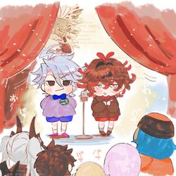 This is a pixiv picture whose title is 幼稚園児若モリアーティとダンテ・アリギエーリ.