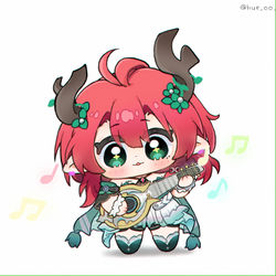 This is a pixiv picture whose title is 🎶.